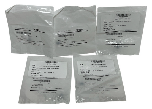 (5) New Dräger 3350317 Flute Inserts for PSS 7000 SCBA - OEM Sealed