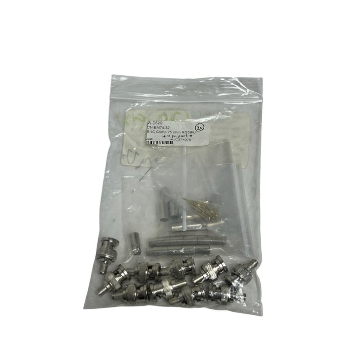 LOT OF 10 West Penn Wire CN-BM74-32 BNC Connector 75 Ohm - NSNP