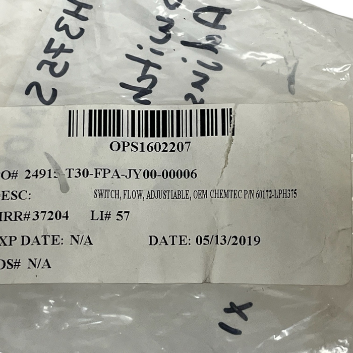 NEW ChemTec LPH-375-5S-W-NO-B-12-10 Flow Switch | OEM P/N: 60172-LPH375 | 316 SS