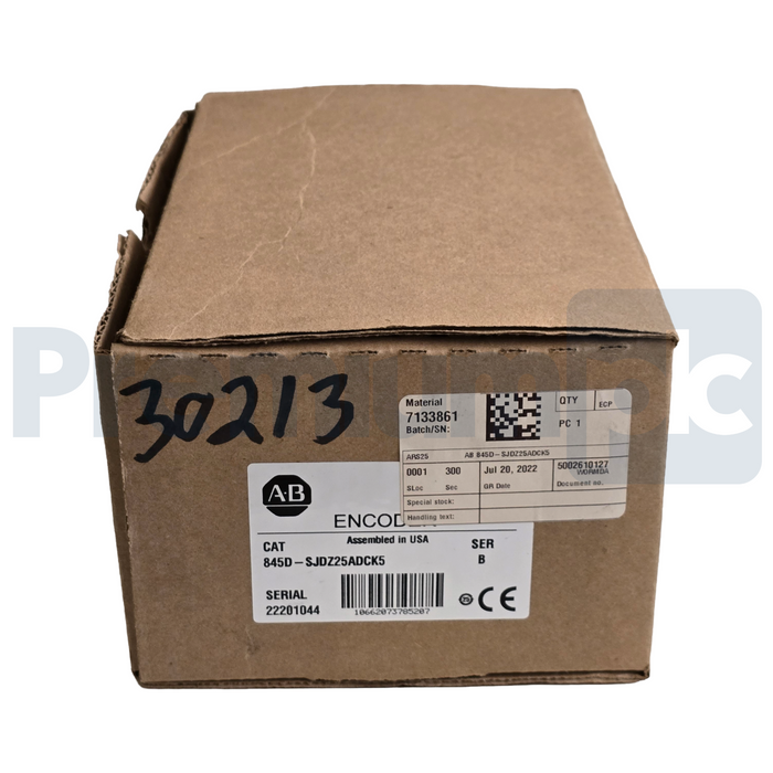 Allen-Bradley 845D-SJDZ25ADCK5 /B Size 25 Absolute Encoder 360PPR 24VDC 3/8" NEW