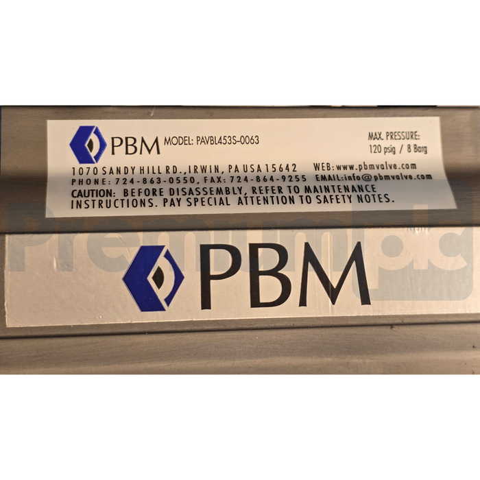 PBM PAVBL453S-0063 Actuator 3/4" SS Valve w/ StoneL Onyx ON922 DeviceNet Monitor