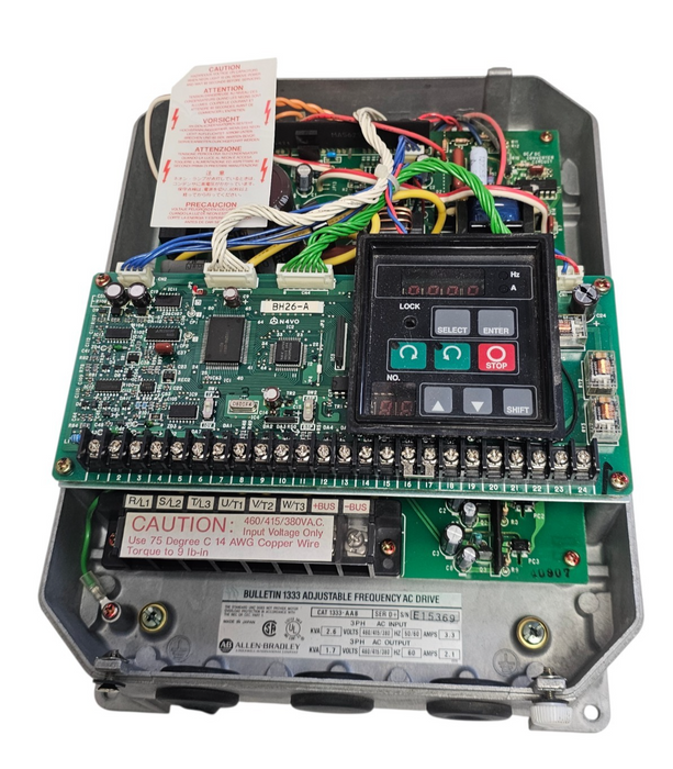 ALLEN BRADLEY 1333-AAB ADJUSTABLE FREQUENCY AC DRIVE 1333AAB SER. D