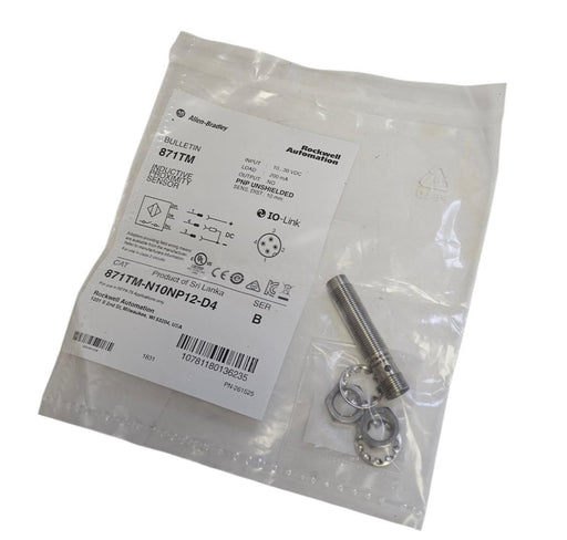 NEW ALLEN BRADLEY 871TM-N10NP12-D4 SER. B PROXIMITY SENSOR 871TMN10NP12D4