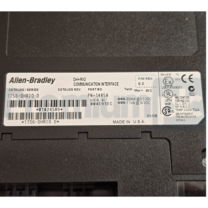 Allen Bradley 1756-DHRIO /D ControlLogix 2-Port DH+/RIO Module 1756DHRIO NSMP