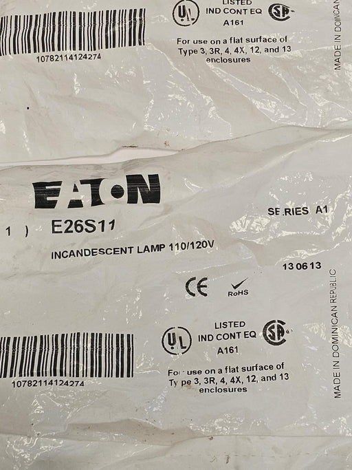 LOT OF 3 NEW EATON E26S11 INCANDESCENT LAMPS 110/120V SERIES A1