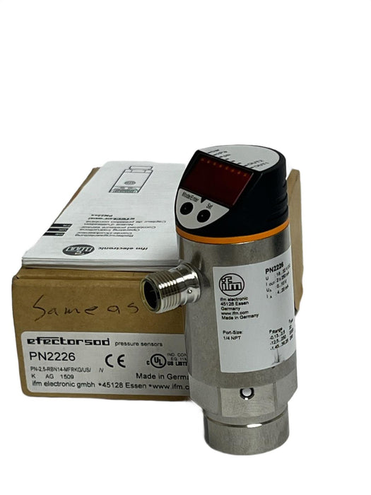 IFM PN2226 PN-2,5-RBN14-MFRKG/US/ /V Pressure Sensor 0-100 Bar 1/4" NPT NSMP