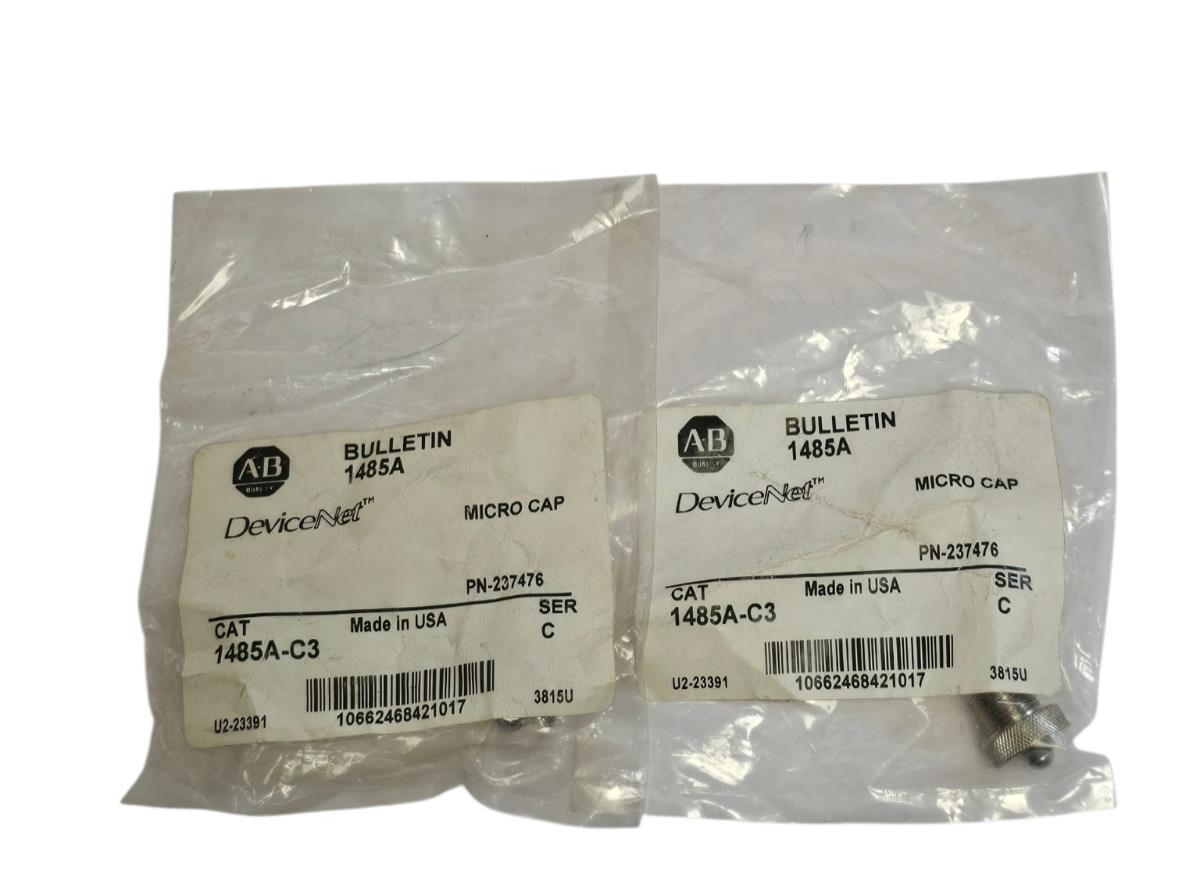 LOT OF 2 NEW ALLEN BRADLEY 1485A-C3 MICRO CAPS 1485AC3 SER. C