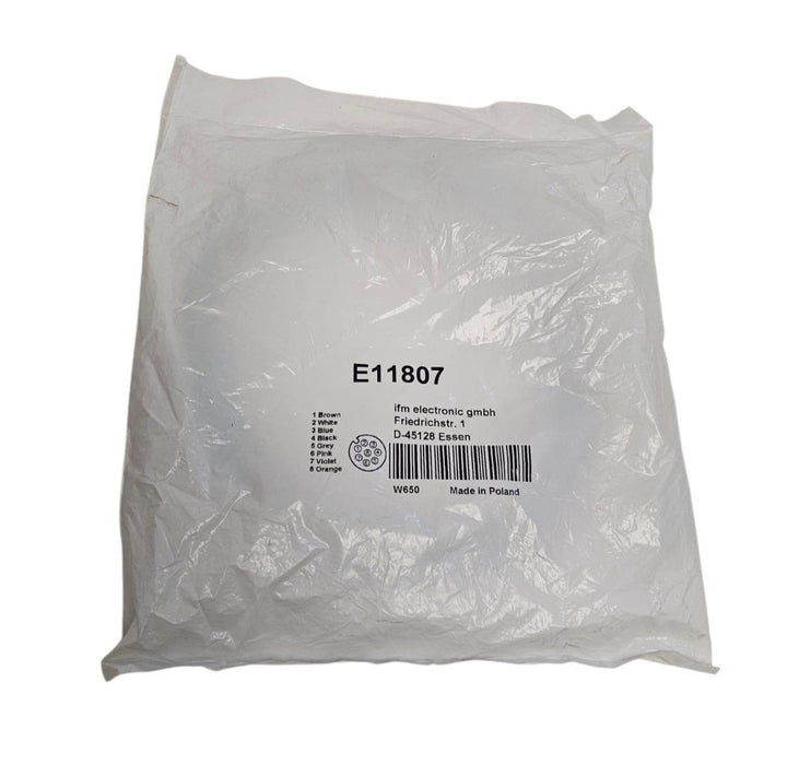 NEW IFM E11807 CORDSET 5M CABLE 8 POLE M12 CONNECTOR