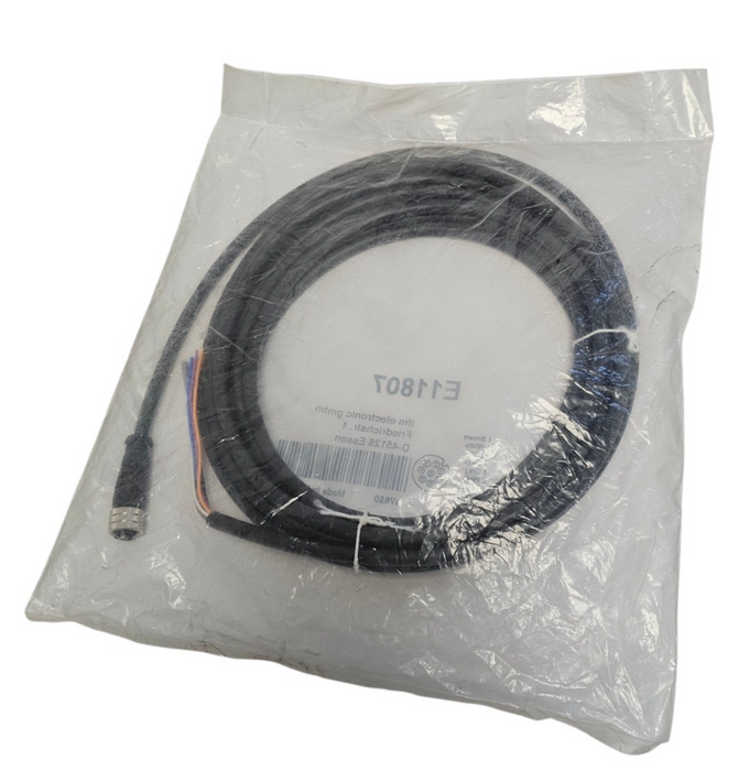 NEW IFM E11807 CORDSET 5M CABLE 8 POLE M12 CONNECTOR