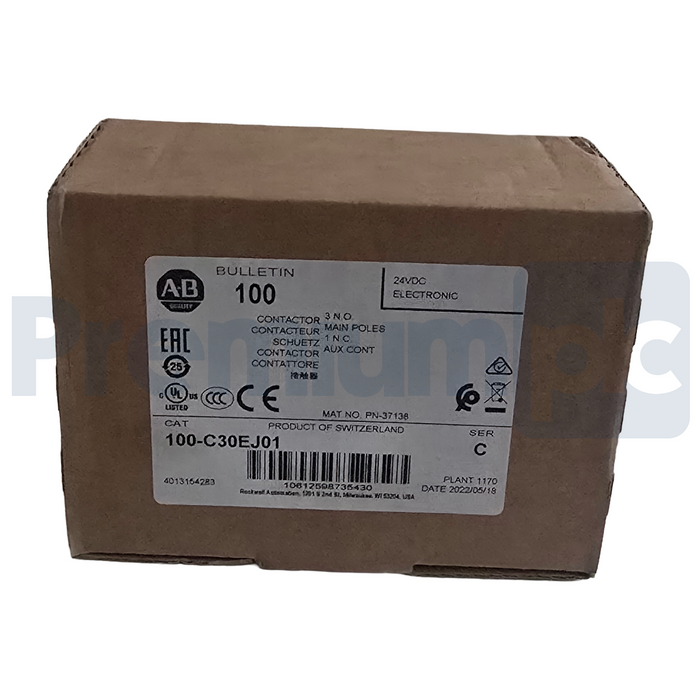 Allen-Bradley 100-C30EJ01 /C IEC Contactor 30A 3-Pole 24VDC Coil 100C30EJ01 NSMP
