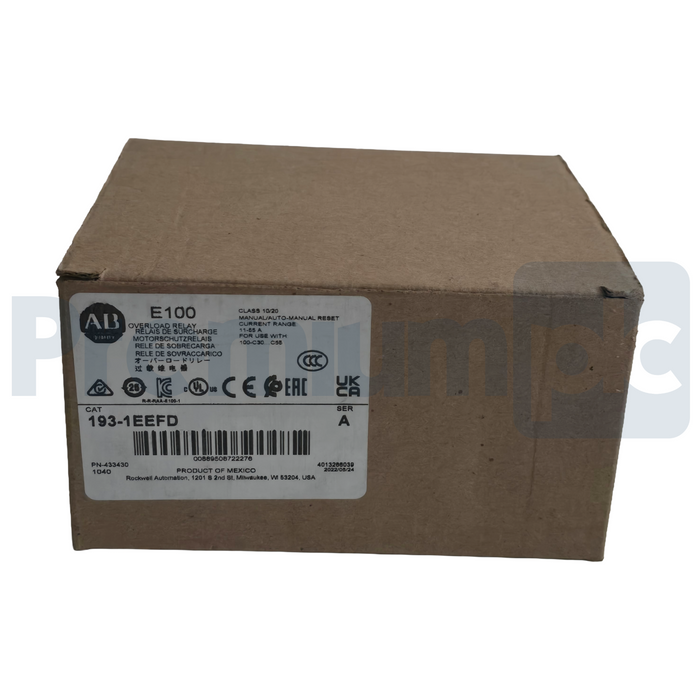 Allen-Bradley 193-1EEFD /A E100 Electronic Overload Relay 11-55A 3-Pole NSMP
