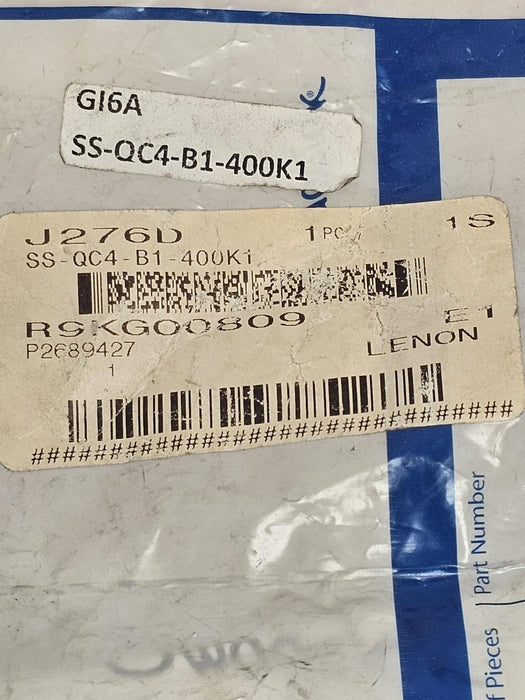 NEW SWAGELOK SS-QC4-B1-400K1 SS INSTRUMENTATION QUICK-CONNECT BODY