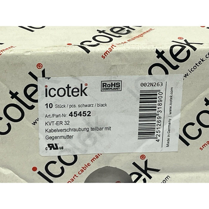 Icotek 45452 KVT-ER 32 Split Cable Gland 10-Piece Box New Surplus