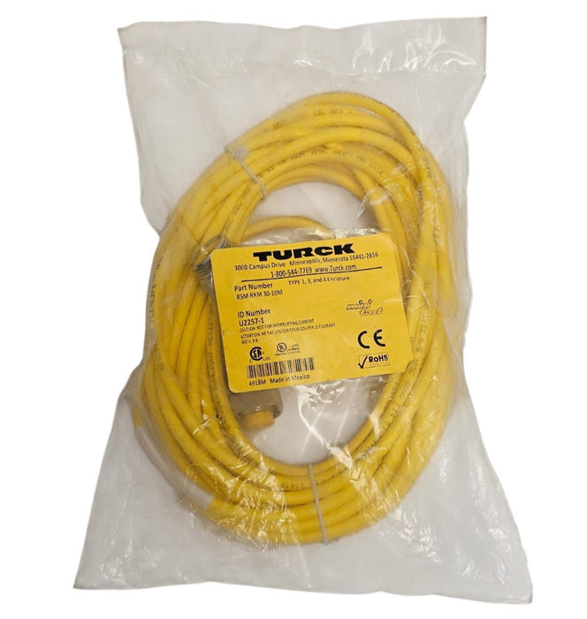 NEW TURCK RSM RKM 30-10M POWER CABLE ID NUMBER: U2257-1 LENGTH 10M