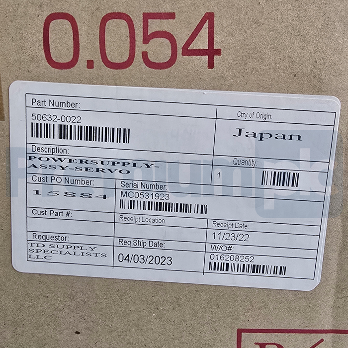 Kawasaki 50632-0022 Power Supply Assy., Servo MC Unit 50632-0022R04 OEM NSMP