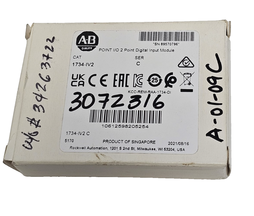 NIB ALLEN BRADLEY 1734-IV2 POINT I/O 2 POINT DIGITAL INPUT MODULE 1734IV2 SER. C