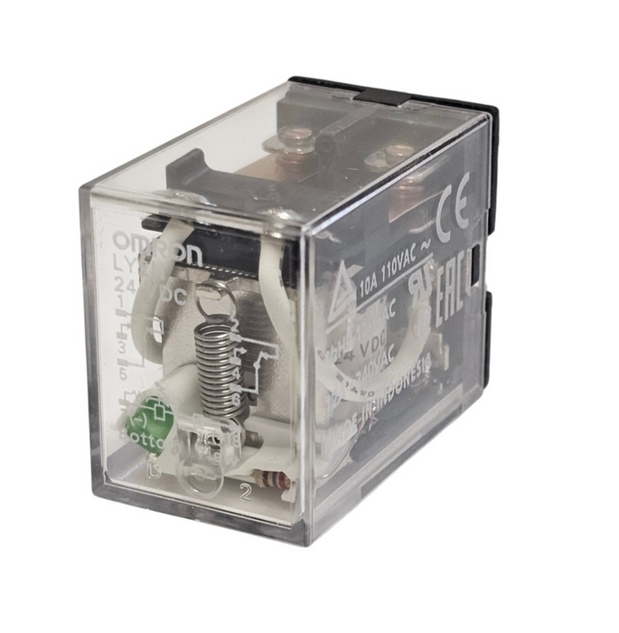 BOX OF 5 NEW OMRON 1YCP1 PLUG-IN RELAYS 8-BLADE LY2N 24VDC / LY2N-24VDC