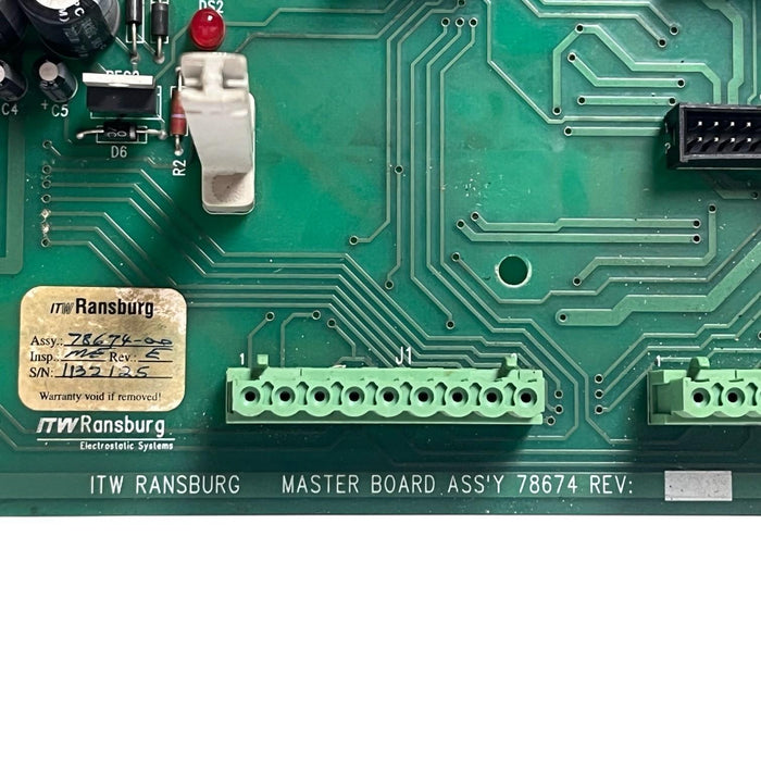 ITW Ransburg 78674-00 Voltage Master 2 Master Board Assembly Rev E
