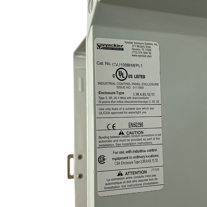 nVent HOFFMAN CVJ1008HWPL1 Fiberglass Enclosure 10x8x4 Clearview Window, NSMP