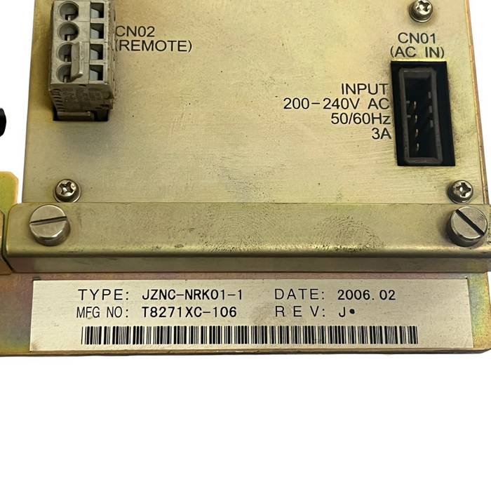 Yaskawa Motoman NX100 CPU Rack JZNC-NRK01-1 w/ JANCD-NCP01-1 & CPS-420F PSU