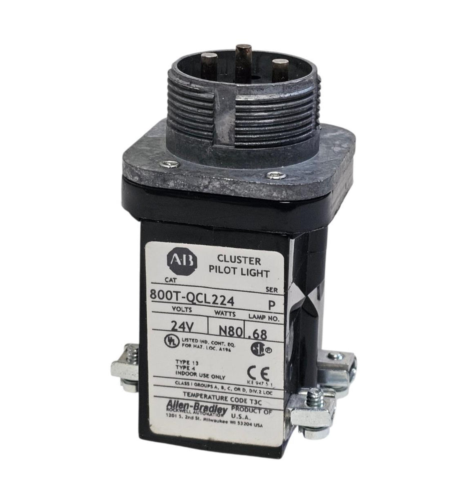 NEW ALLEN BRADLEY 800T-QCL224 CLUSTER PILOT LIGHT SER. P (MISSING CAP) 24V NSNP