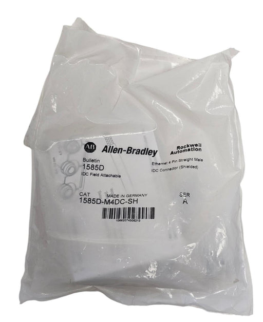NEW ALLEN BRADLEY 1585D-M4DC-SH SER. A ETHERNET 4-PIN STRAIGHT MALE