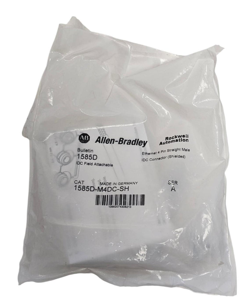 NEW ALLEN BRADLEY 1585D-M4DC-SH SER. A ETHERNET 4-PIN STRAIGHT MALE