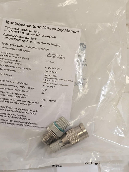 LOT OF 25 NEW ALLEN BRADLEY 1585D-M4DC-H IDC FIELD ATTACHABLE CONNECTORS SER. A