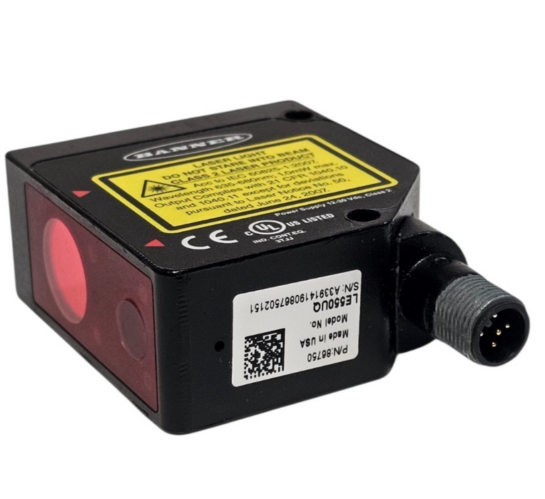 BANNER LE550UQ LASER DISPLACEMENT SENSOR 12-30V DC P/N: 86750