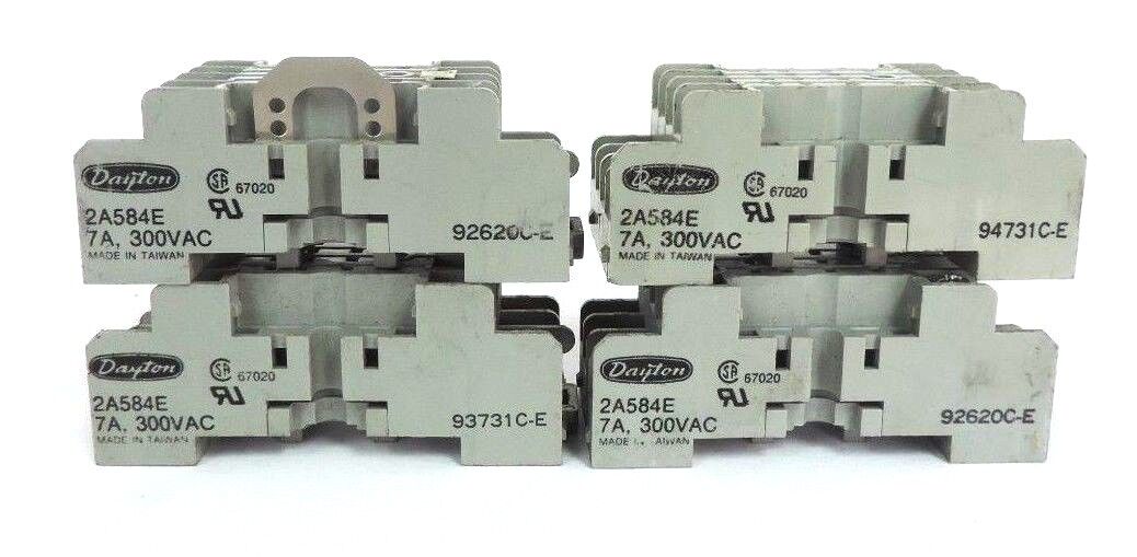 LOT OF 4 DAYTON 2A584E SOCKET RELAYS 7A 300VAC