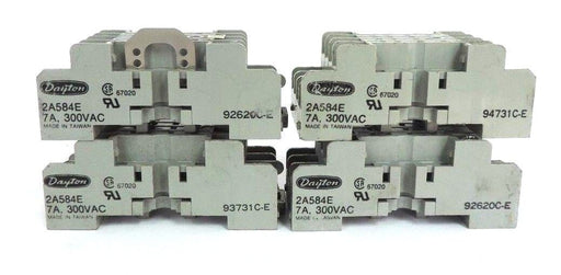 LOT OF 4 DAYTON 2A584E SOCKET RELAYS 7A 300VAC