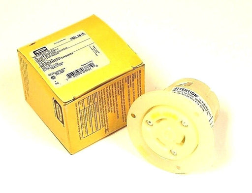 NIB HUBBELL HBL2616 FLANGED RECEPTACLE 30A 125V 2 POLE 3 WIRE CAT. NO. 2616