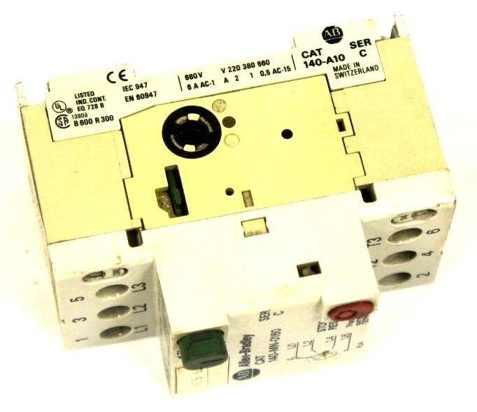 ALLEN BRADLEY 140-MN-0160 STARTER MANUAL MOTOR, SER C, W/ 140-A10, 140MN0160